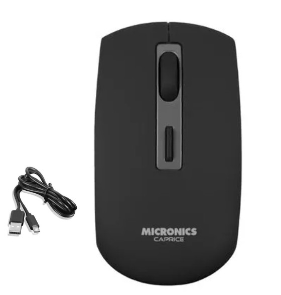 Mouse Micronics Caprice Recargable Inalámbrico black